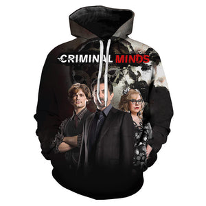 Criminal Minds 3D Printed Hip Hop Long-Sleeve Tops Hoodies