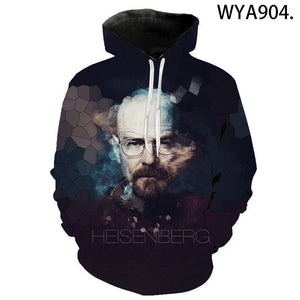 3D Printed Breaking Bad Hoodies - TV Series Streetwear Pullover