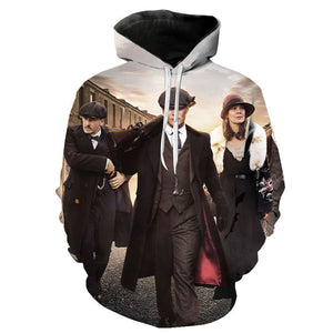 Fashion Peaky Blinder Hoodie - 3D Printed Hooded Pullover