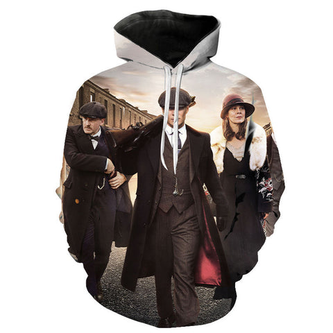 Image of Fashion Peaky Blinder Hoodie - 3D Printed Hooded Pullover