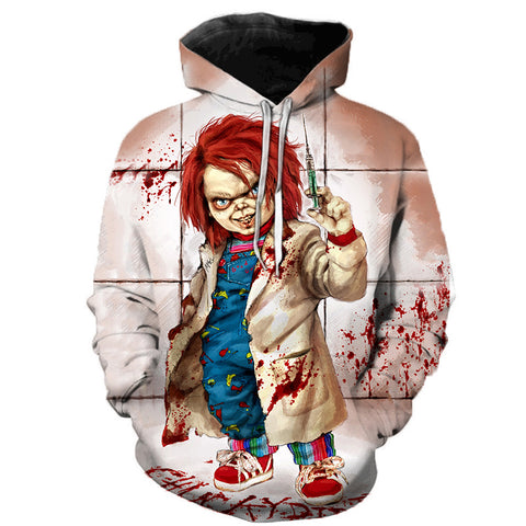 Image of Horror Movie Chucky Hoodies - Fashion 3D Printed Hooded Outerwear