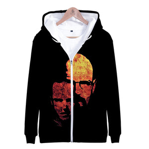 Fashion Breaking Bad 3D Printed Zip Up Hooded Sweatshirt