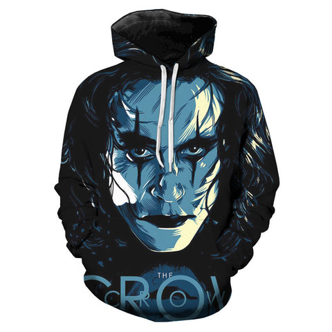 Image of Horror Movie Eric Draven Pullover - The Crow 3D Printed Hoodies
