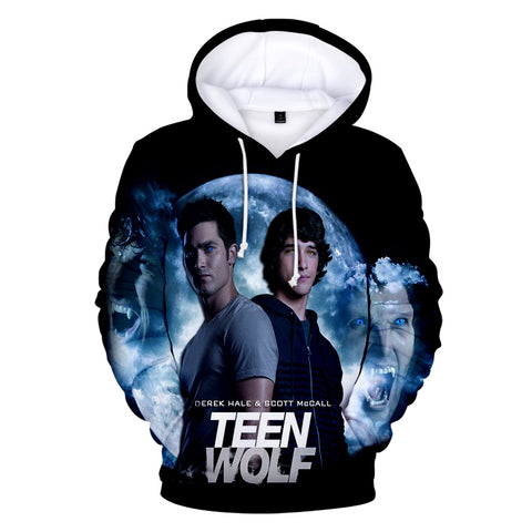 Image of Classic TV Series Teen Wolf Hoodies - Printed Hip Hop Clothes