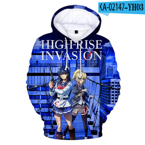 Image of 3D Printed High-Rise Invasion Sweatshirt - School Hoodies