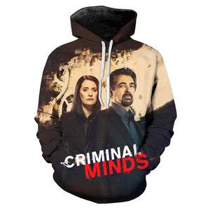 3D Printed Criminal Minds Hoodies - Hip Hop Long-Sleeve Tops