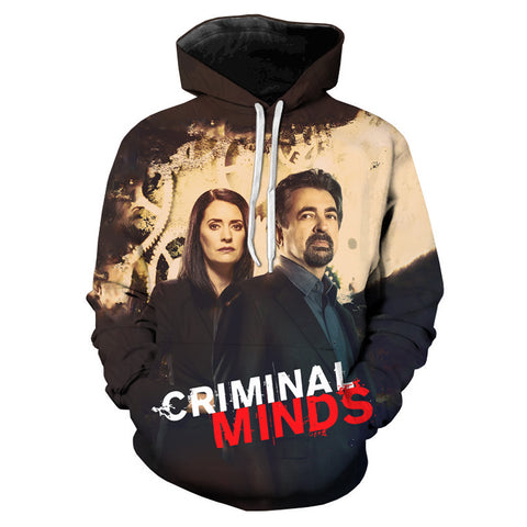 Image of 3D Printed Criminal Minds Hoodies - Hip Hop Long-Sleeve Tops