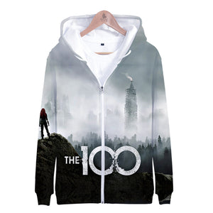 The Hundred Hooded Sweatshirt - Science Fiction Drama Zipper Jacket