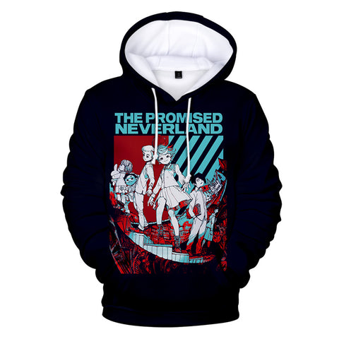 Image of Anime The Promised Neverland 3D Printed Pullover Hoodies