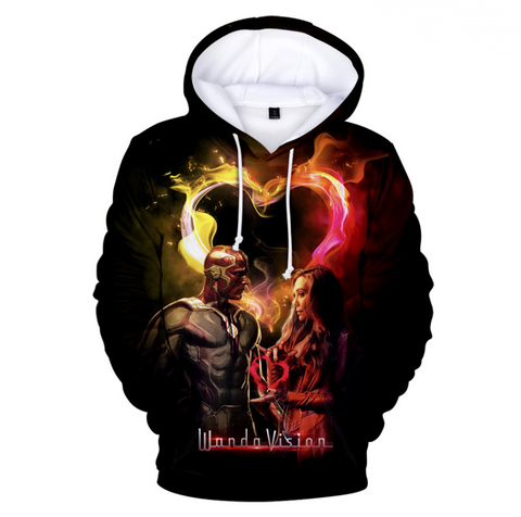 Image of 3D Printed Fashion Wanda Vision Hoodie Sweatshirts