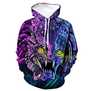 3D Printed The Predator Hooded Casual Streetwear Hoodie