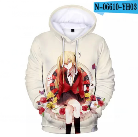 Image of 3D Printed Anime Kakegurui Regular Hoodie