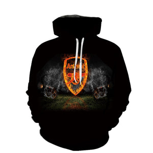 Men's 3D Printed Hoodie - Football Logo Arsenal Pullover Sweatshirt