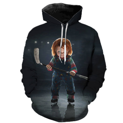 Image of 3D Printed Chucky Hoodies - Horror Movie Hooded Outerwear