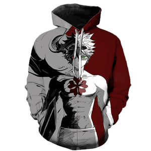 Anime Black Clover Casual Hoodie - 3D Printed Long Sleeve Sweatshirt