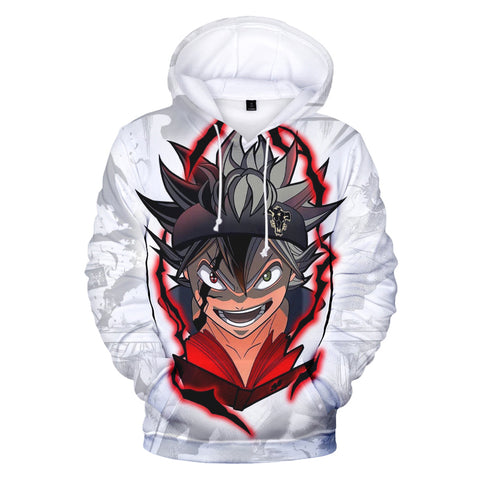 Image of 3D Printed Black Clover O-Neck Pullover Hoodies