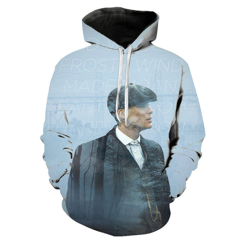 Image of Fashion 3D Printed Hoodie - Peaky Blinder Hooded Pullover