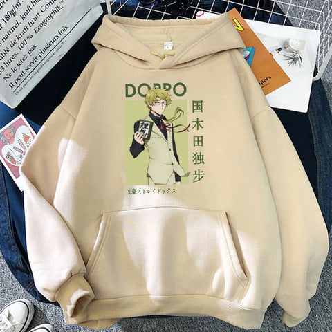 Image of Anime Bungou Stray Dogs Hoodies Unisex Streetwear Harajuku Cool Kunikida Doppo Graphics Sweatshirt