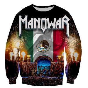 3D Printed Manowar Final Battle World Fashion Long Sleeves Hoodies