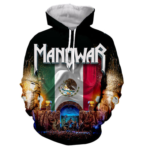 Image of 3D Printed Manowar Final Battle World Fashion Long Sleeves Hoodies