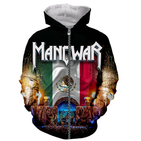 Image of 3D Printed Manowar Final Battle World Fashion Long Sleeves Hoodies