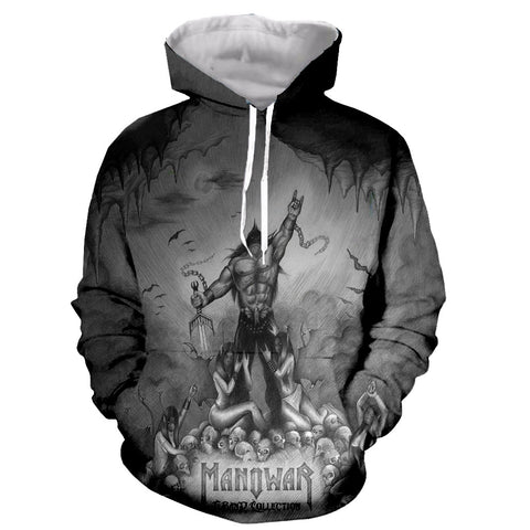 Image of 3D Printed Manowar Final Battle World Long Sleeves Hoodies Sweatshirt