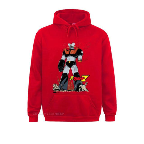 Image of Mazinger Z Cartoon Anime Robot Cotton Sportswear Crew Neck Hoodie