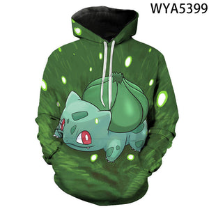 Fashion Casual Pokemon Hoodies - 3D Printed Sweatshirts Pullover