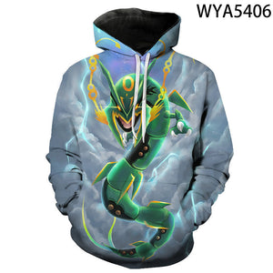 Fashion Casual Pokemon Hoodies - 3D Printed Sweatshirts Pullover