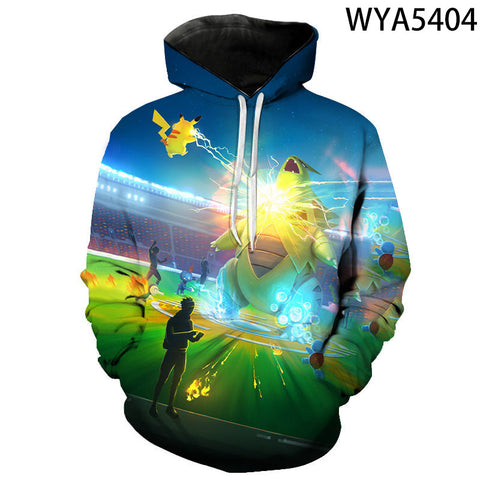 Image of Fashion Casual Pokemon Hoodies - 3D Printed Sweatshirts Pullover