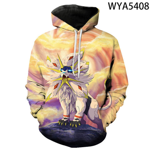 Image of Fashion Casual Pokemon Hoodies - 3D Printed Sweatshirts Pullover