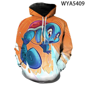 Fashion Casual Pokemon Hoodies - 3D Printed Sweatshirts Pullover