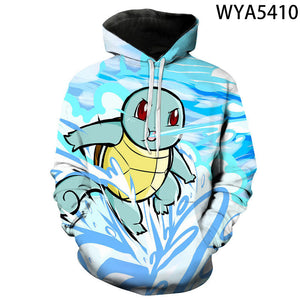 Fashion Casual Pokemon Hoodies - 3D Printed Sweatshirts Pullover