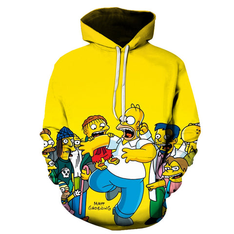 Image of 3D Fashion Print The Simpsons Sweatshirt Hoodies