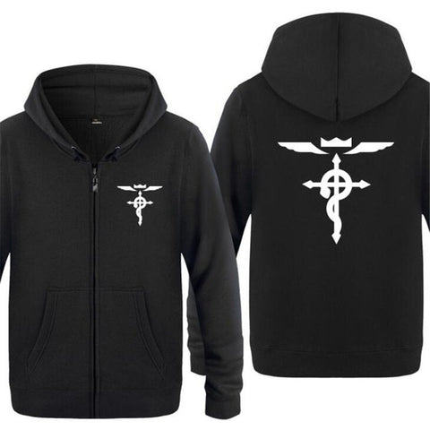 Image of Fullmetal Alchemist Hoodies -  Zipper Fleece Long Sleeve Jacket
