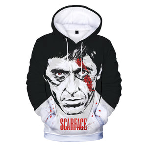 3D Printed Movie Scarface Tony Montana Hoodies Sweatshirts