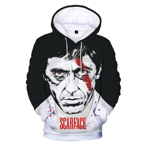 Image of 3D Printed Movie Scarface Tony Montana Hoodies Sweatshirts