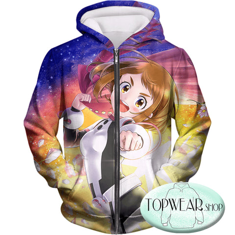 Image of My Hero Academia Sweatshirts - Cute Zero Gravity Ochaco Uraraka Sweatshirt