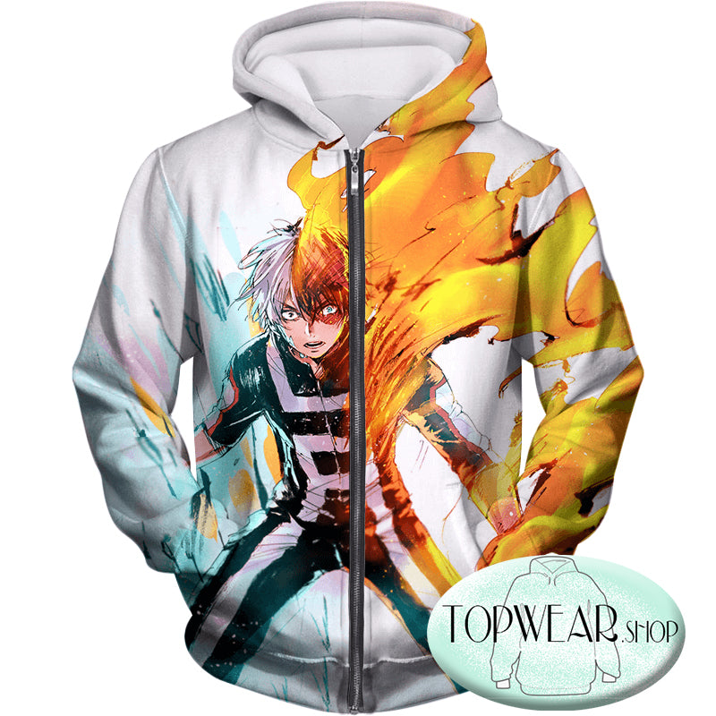 My Hero Academia Hoodies - Half-Cold Half-Hot Shoto Todoroki Pullover Hoodie