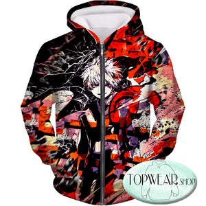 My Hero Academia Hoodies -  Bakugo Katsuki Cool Kid Awesome Anime Graphic Zip Up Hoodie