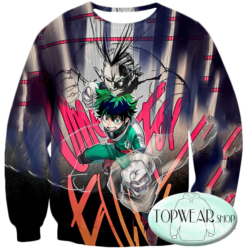My Hero Academia Sweatshirts - Bond Izuki X All Might Sweatshirt