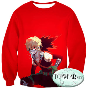 My Hero Academia Sweatshirts - Explosion Quirk Kacchan Action Sweatshirt