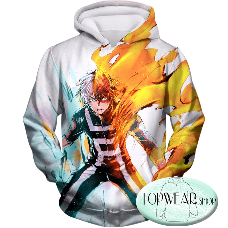 My Hero Academia Sweatshirts - Half-Cold Half-Hot Shoto Todoroki Sweatshirt