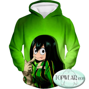 My Hero Academia Hoodies - Green U.A High Hero Tsuyu Asui Pullover Hoodie