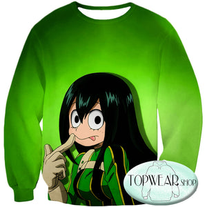My Hero Academia Sweatshirts - Green U.A High Hero Tsuyu Asui Sweatshirt