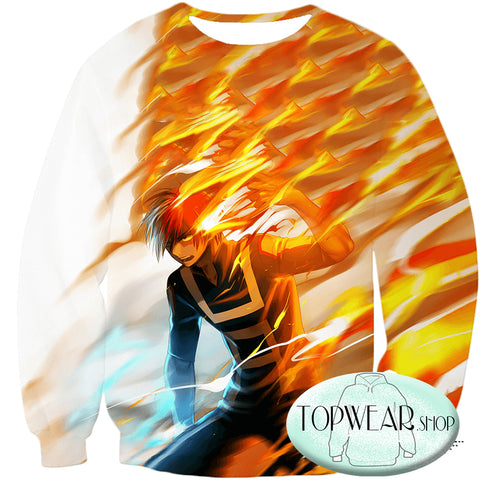 Image of My Hero Academia Hoodies - Shoto Todoroki Half Hot Half Pullover Hoodie