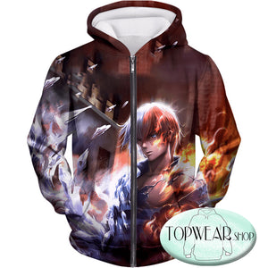 My Hero Academia Sweatshirts - Half-Hot Half-Cold 3D Shoto Todoroki Fan  Sweatshirt