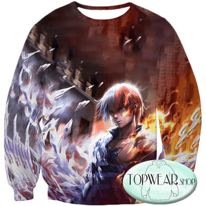My Hero Academia Sweatshirts - Half-Hot Half-Cold 3D Shoto Todoroki Fan  Sweatshirt