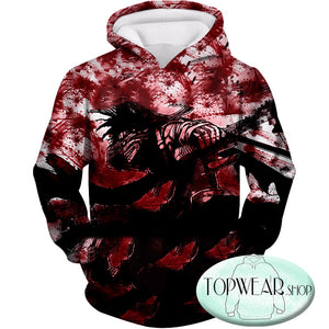 My Hero Academia Hoodies - Hero Killer Stain Action Zip Up Hoodie