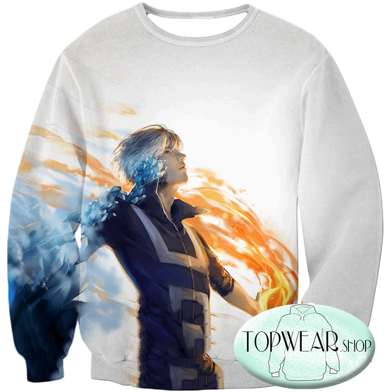My Hero Academia Hoodies - Hot and Cold Shoto Todoroki Fan Zip Up Hoodie